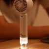 夜光照明USB充电便携式手持小风扇 - 图片 2