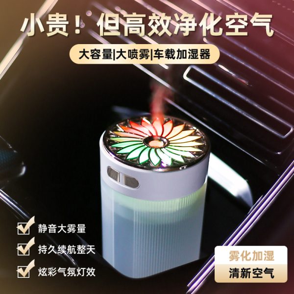 办公室内车内空气净化加湿器加湿器家用静音大雾量usb小型便携式充电卧室补水 - 图片 4