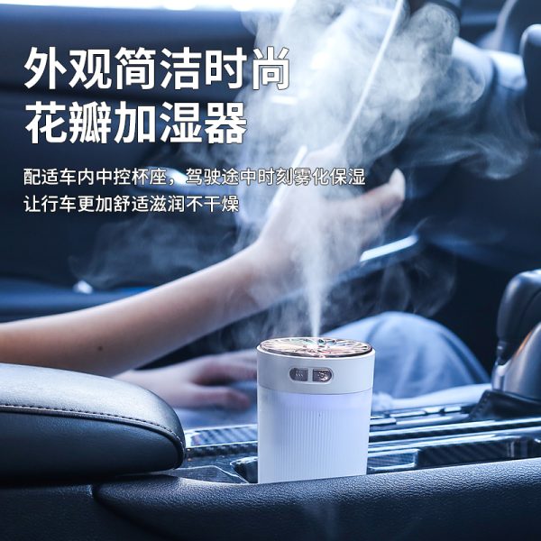 办公室内车内空气净化加湿器加湿器家用静音大雾量usb小型便携式充电卧室补水 - 图片 3